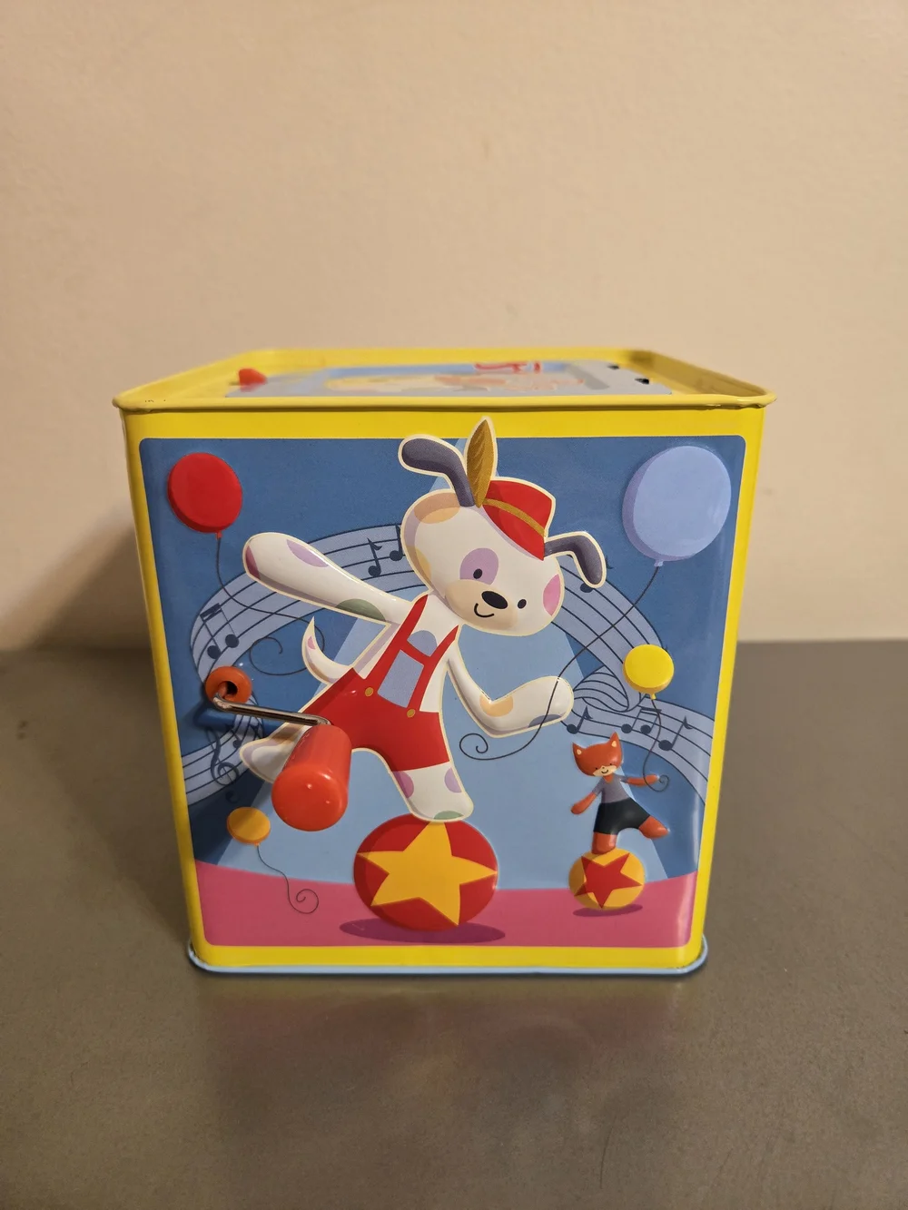 Schylling Polka Puppy Jack-in-the-Box Musical Toy